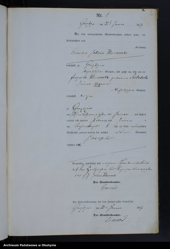Obraz z jednostki "Geburts-Neben-Register Nr 1 - 66"