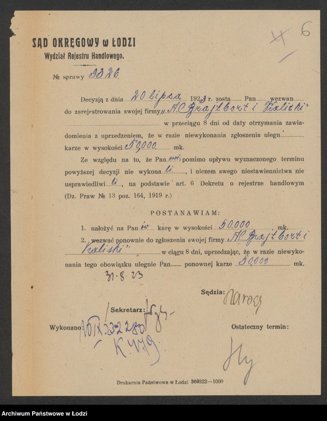 Obraz 8 z jednostki "Ajzel Brajtbort- sprzedaż mąki"