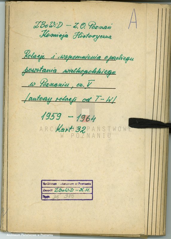 Obraz 4 z jednostki "Relacje i wspomnienia dotyczące powstania wielkopolskiego: 1. Poznań, część V /autorzy relacji od T - W/./Zakrzewski Władysław/."