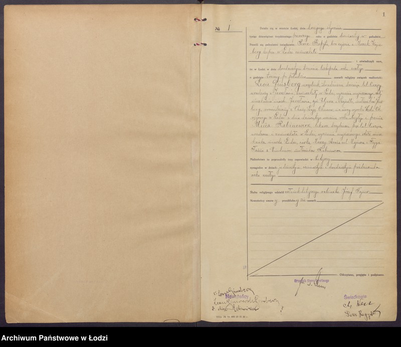 Obraz 3 z jednostki "Akta małżeństw od numeru 1 do numeru 700"