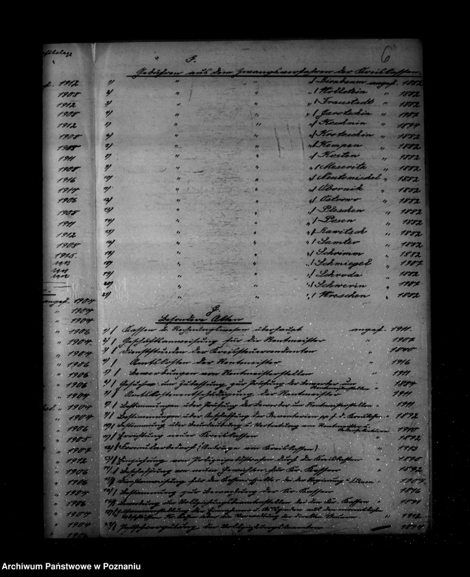 Obraz 10 z jednostki "/spisy akt przejętych przez Wydział Kasowy/"