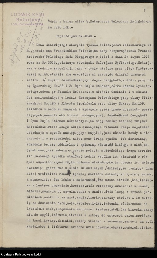 Obraz 6 z jednostki ""Tanio" wł. Chil Mune i S-ka- sprzedaż towarów dzianych"