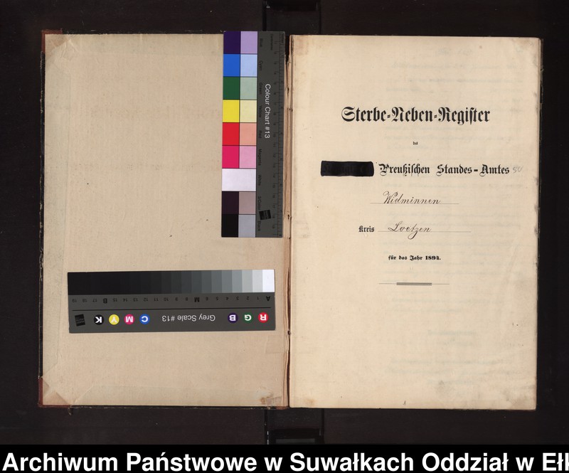 Obraz 4 z jednostki "Sterbe-Neben-Register des Preussischen Standes-Amtes Widminnen Kreis Loetzen"