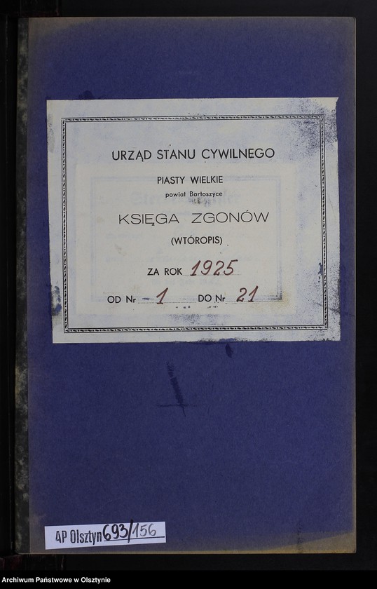 image.from.unit.number "Sterbe-Neben-Register Nr 1 - 21 [ Księga zgonów - wtóropis ]"