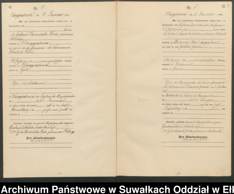 image.from.unit.number "Sterbe-Haupt-Register des Königlichen Preussischen Standes-Amtes Stadtgemeinde Marggrabowa Kreis Oletzko"