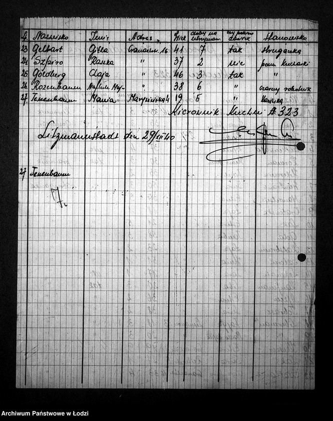Obraz 10 z jednostki "[Kuchnia nr 323, ul. Żydowska 16. Kuchnia nr 173, ul. Żydowska 28. Kuchnia, ul. Żydowska 34. Działalność kuchni, personel, konsumenci, kontrole]"