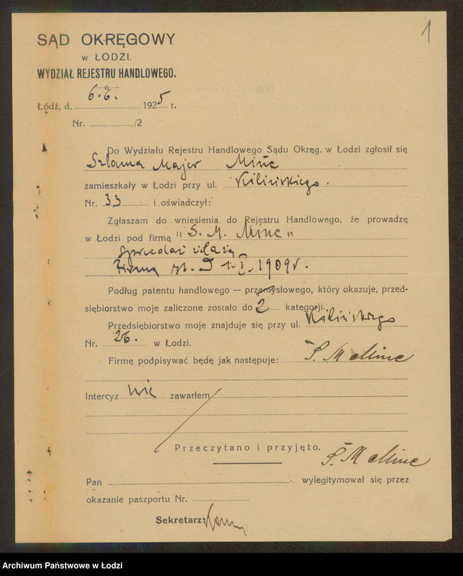 Obraz 3 z jednostki "Szlama Majer Minc- sprzedaż żelaza"