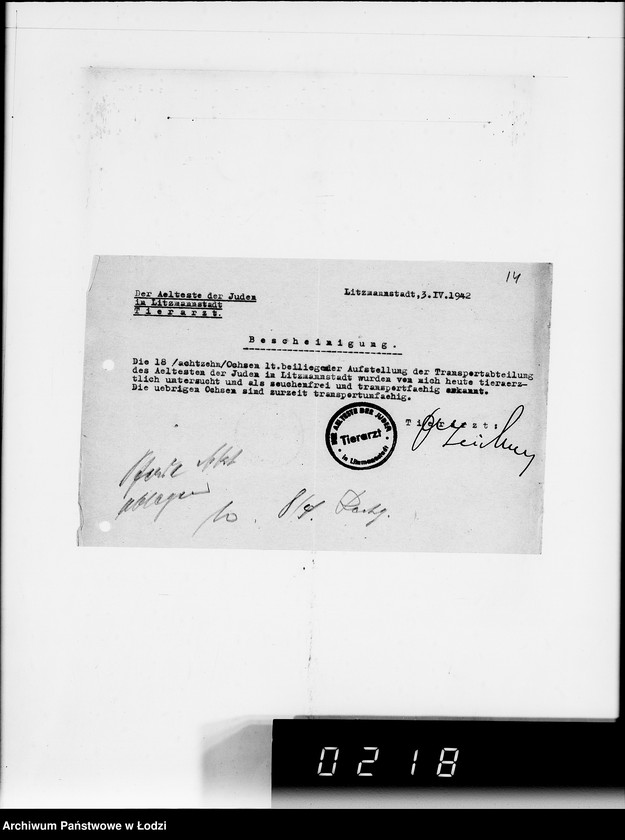 Obraz 18 z jednostki "Pferdeverkauf [oraz artykułów technicznych]"