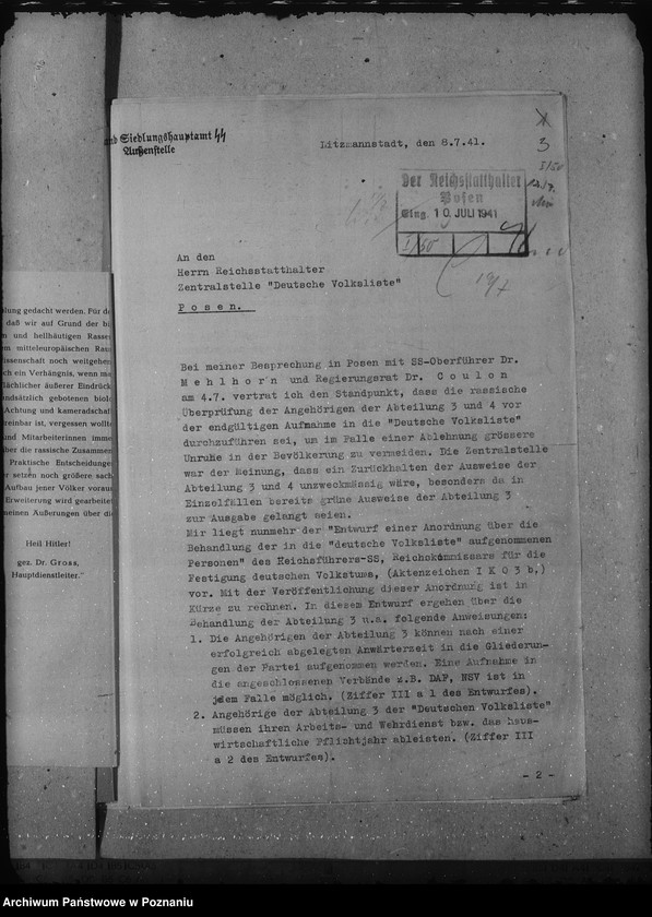 Obraz 7 z jednostki "Rassische Musterung von Angehörigen der Abteilungen III und IV."