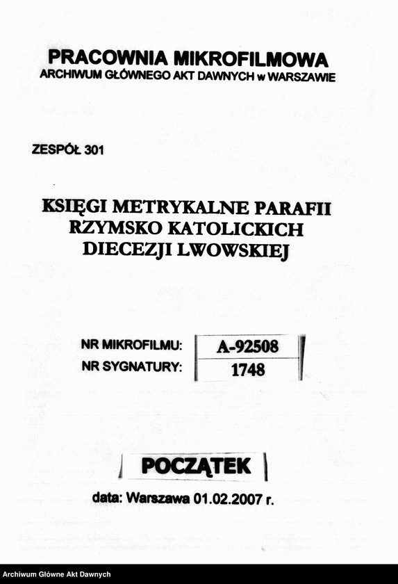 image.from.unit.number "Parafia: Czernielów Mazowiecki. Dekanat: Tarnopol. Kopie z ksiąg metrykalnych ur. tylko dla wsi Borki Wielkie*."