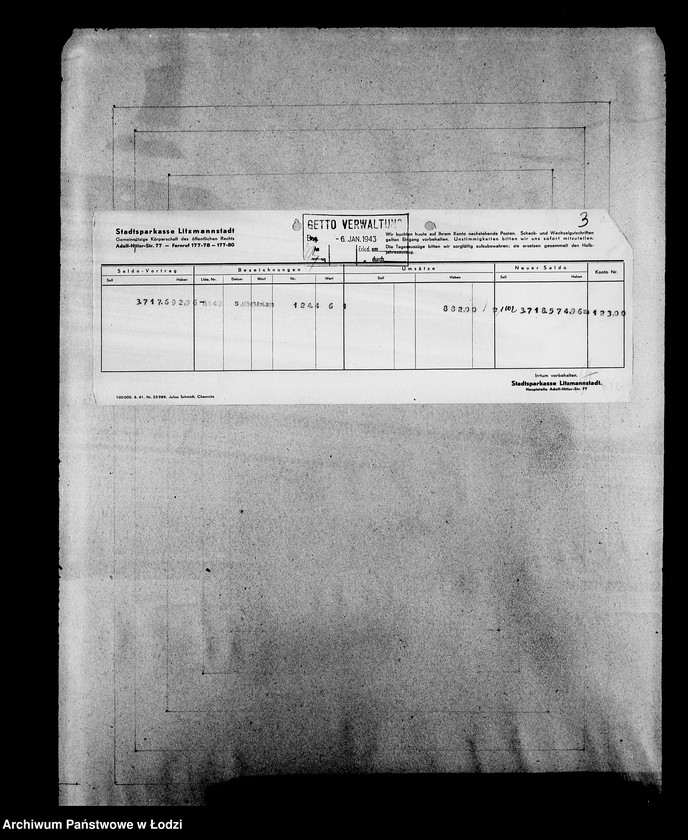 Obraz 7 z jednostki "Sonderkonto 12300 Bankauszüge"