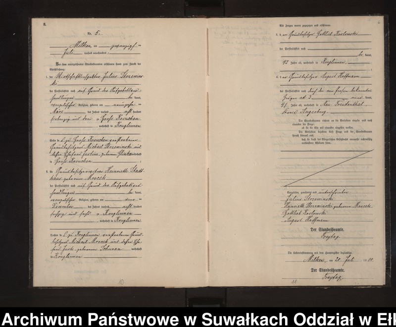 image.from.unit.number "Heiraths-Neben-Register des Preussischen Standes-Amtes Stasswinnen Kreis Lötzen"