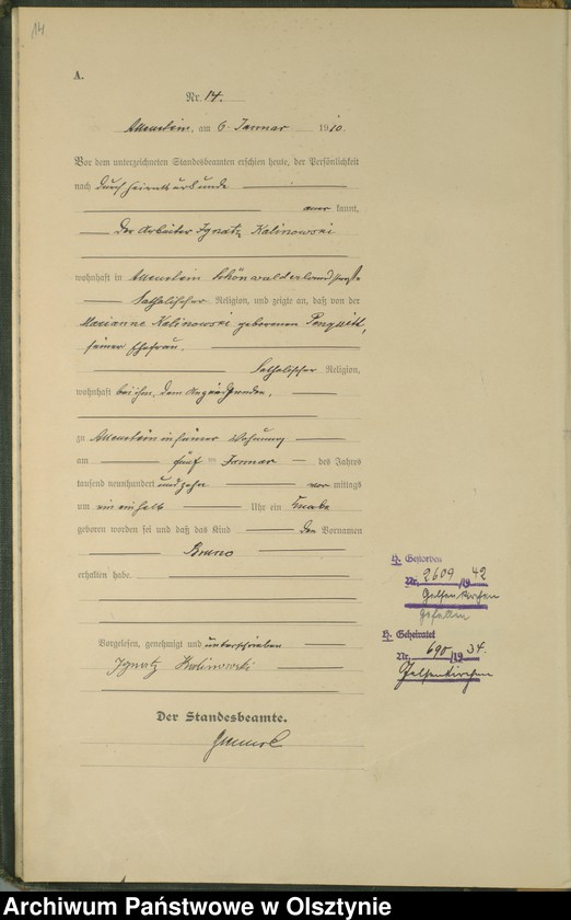 image.from.unit.number "Geburts-Haupt-Register Tom I , Nr 1-478"