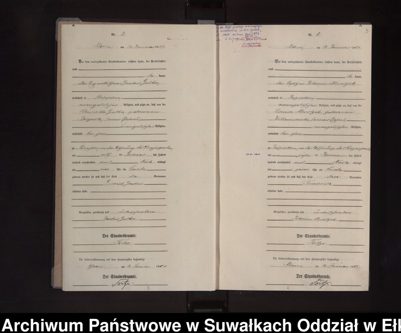 image.from.unit.number "Geburts-Neben-Register des Königlichen Preussischen Standes-Amtes Orlen Kreis Loetzen"