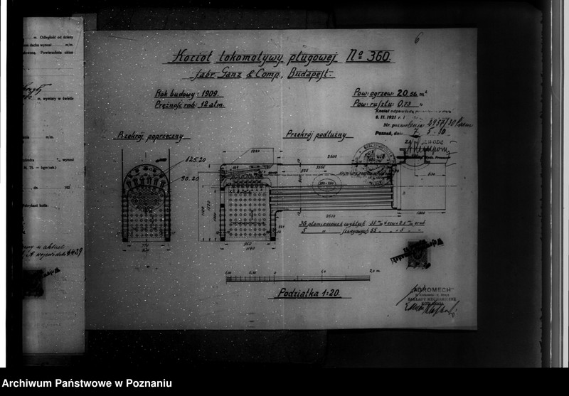Obraz 10 z jednostki "Zakłady mechaniczne "Agromech" w Poznaniu- nr woj. kotła 6429"
