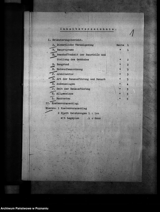 Obraz 5 z jednostki "Verentwurf für den Neubau eines Wirtschaftsgebäudes des Strafgefängnisses Warthestadt (Wronki)"