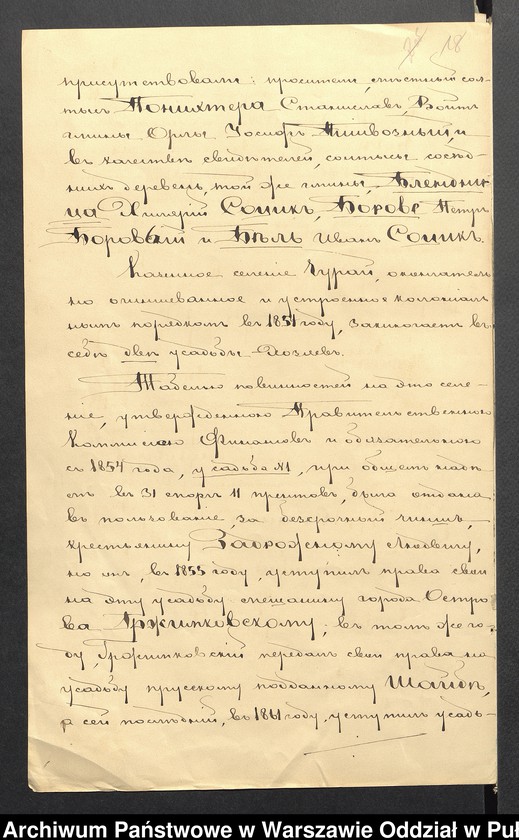 image.from.unit.number "O urządzaniu chłopów byłej rządowej własności Czuraj, podarowanego majorat gen. Kawalerii A. Aleksandrowi Kucińskiemu, gm. Orło"
