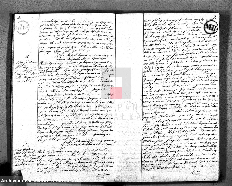image.from.unit.number "Akta Cywilne Małżeństw w Gminie Liszkowskiey w Powiecie Dombrowskim w Departamencie Łomżyńskim Roku 1811/12 zawartych"