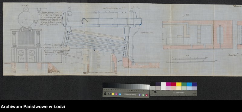 image.from.unit.number "Ob˝ ustanovkě parovago kotla na prâdil’ně Genriha Mitke v˝ Lodzi po Dlugoj ulicě No 829/105"