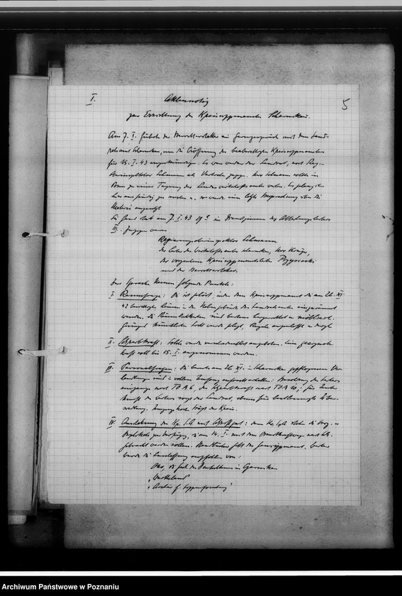 Obraz 9 z jednostki "[Korespondencja w sprawach organizacyjnych, sprawozdanie z działalności , uwagi powizytacyjne] Kreissippenamt Scharnikau [Czarnków]"