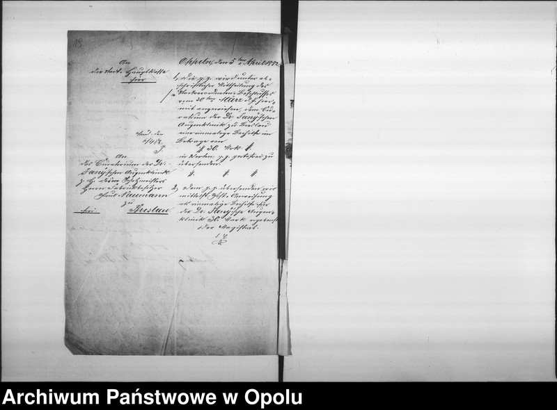 Obraz 19 z jednostki "Acta des Magistrats zu Oppeln betreffend die Taubstummen und Blinden-Institute Vol. II"