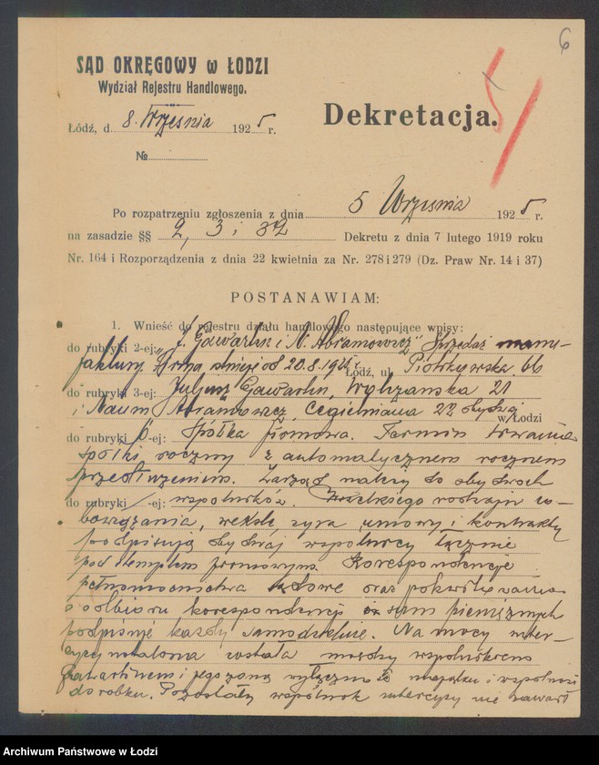 Obraz 8 z jednostki "J.Gawartin i N.Abramowicz- sprzedaż manufaktury"