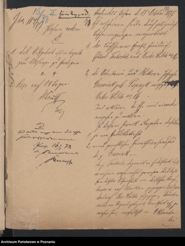Obraz 19 z jednostki "Acta betreffend die Schrieftstücke nur §§ 28 bis 38,43,45 bis 50,55,65 und 66 der Reichsgesetz vom 6 Januar 1875 zum Heiraths -Register"