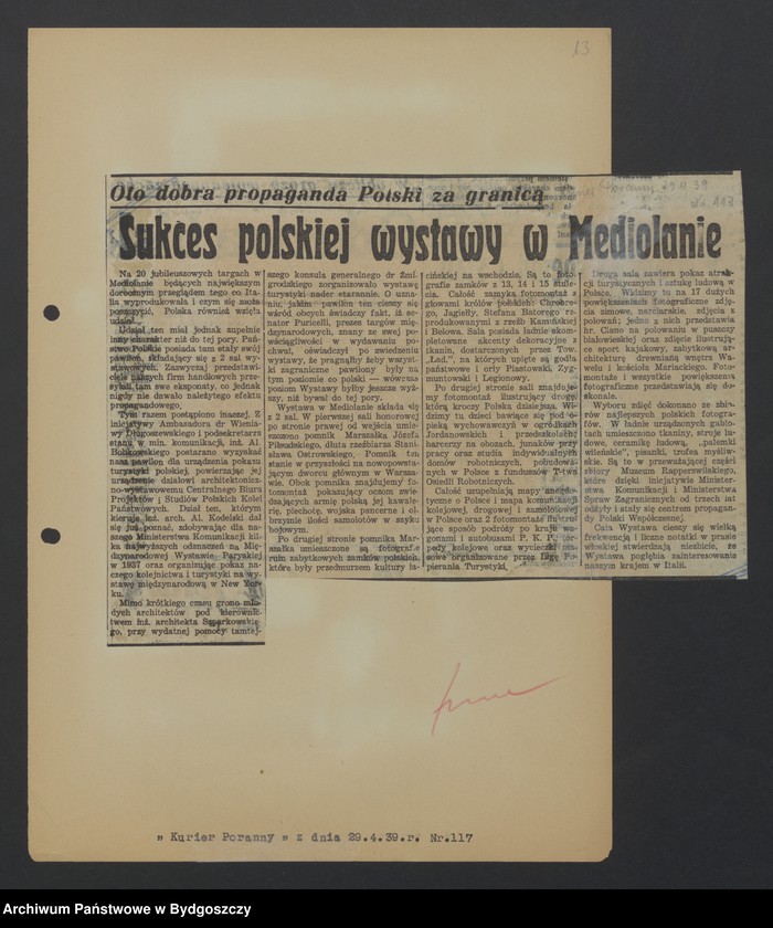 image.from.unit.number "Inne wystawy - wycinki prasowe"