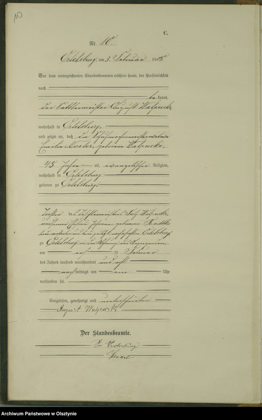 image.from.unit.number "Sterbe-Haupt-Register Nr 1 - 98"