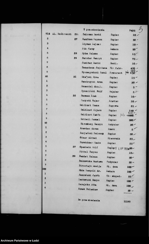 Obraz 7 z jednostki "Rejestr poborczy"