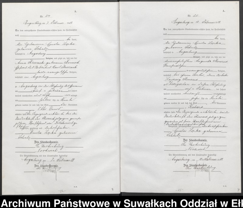 image.from.unit.number "[Geburts-Neben-Register des Preussisches Standes-Amtes Angerburg Kreis Angerburg]"