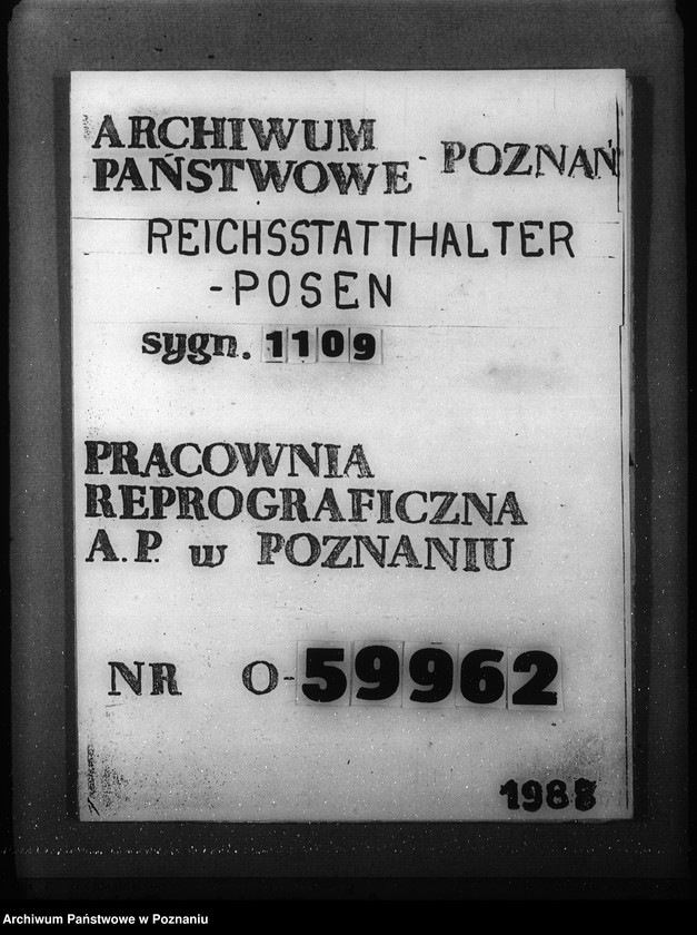 Obraz 1 z jednostki "Zarządzenia, wytyczne i korespondencja w sprawach ogólnych niemieckiej listy narodowej"