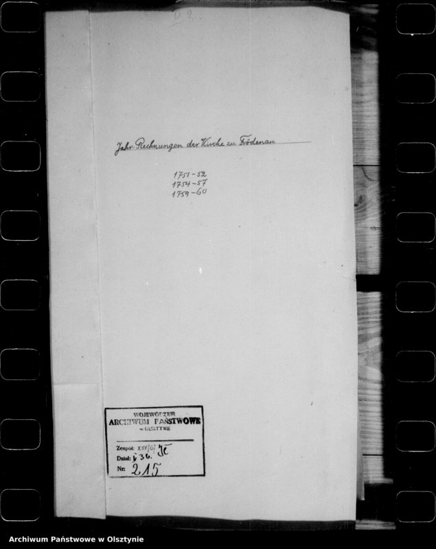 image.from.unit.number "Jahr-Rechnungen der Frödenauschen Kirche [Erbhauptamts-Exemplar]"