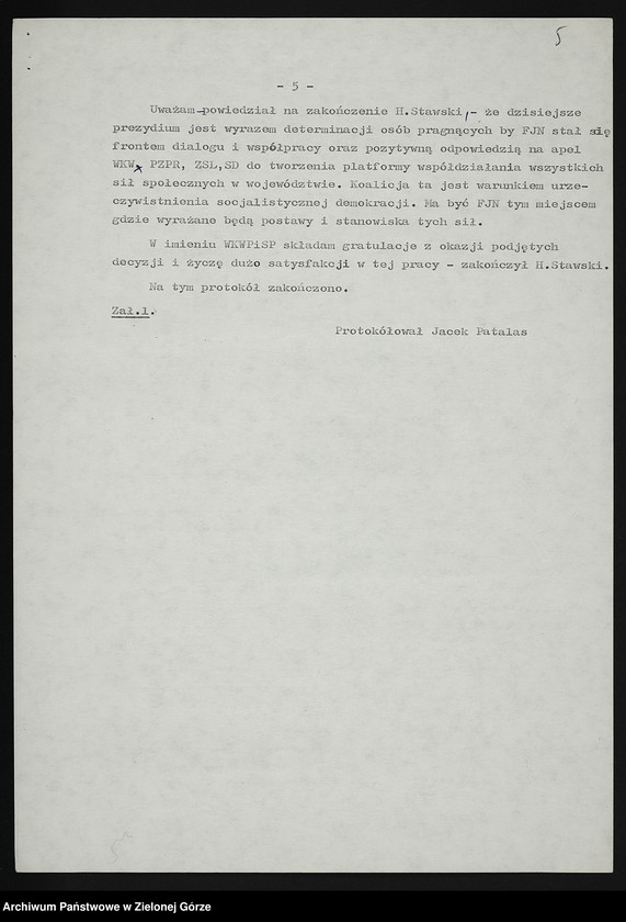 image.from.unit.number "Posiedzenia plenarne Wojewódzkiego Komitetu Frontu Jedności Narodu"