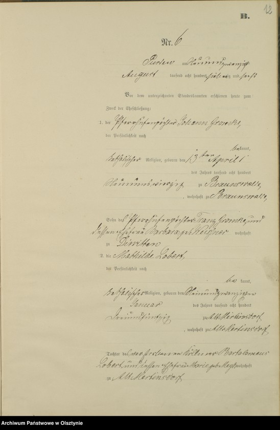 image.from.unit.number "Heiraths-Haupt-Register Nr 1 - 13"