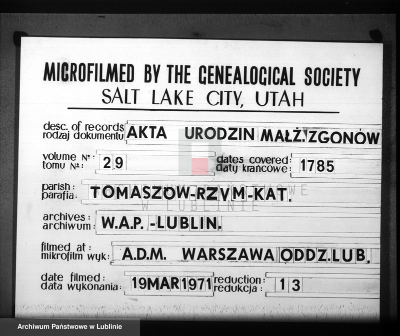 Obraz 1 z jednostki "Liber natorum, matriminium, sepultorum pro villa Wieprzowe Jezioro"