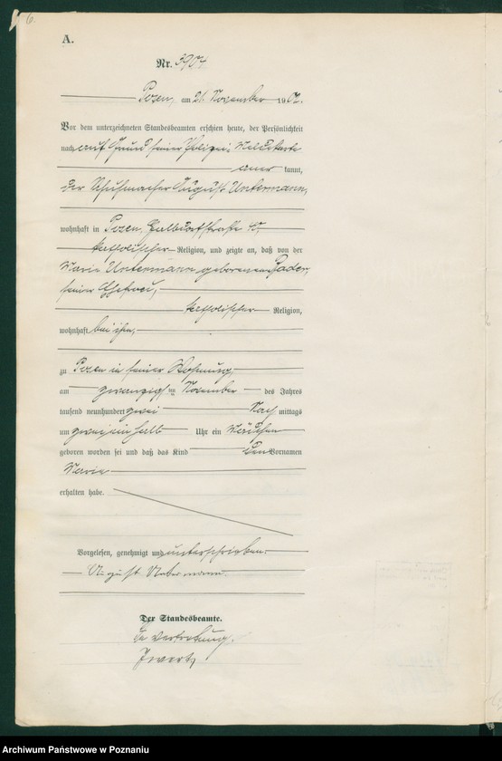 Obraz 9 z jednostki "Księga miejscowa urodzeń t. VIII"