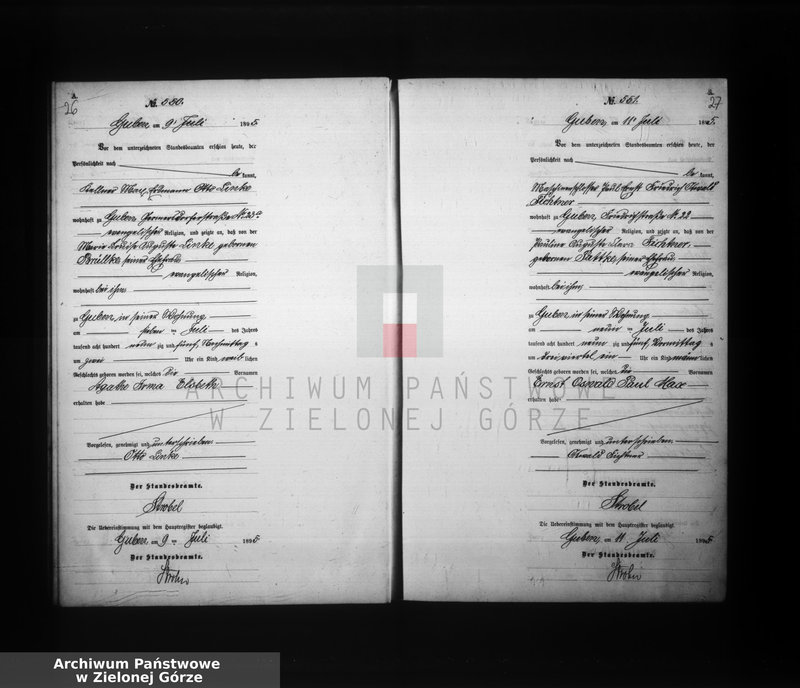 image.from.unit.number "Geburts-Neben-Register, Band II von No 525 bis No 892"