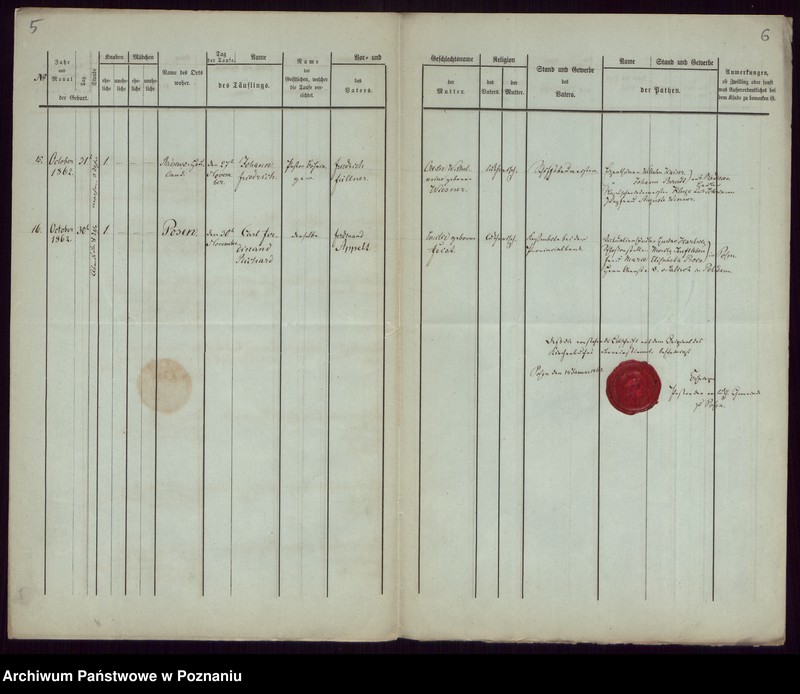 Obraz 5 z jednostki "Duplikat des Taufregisters"