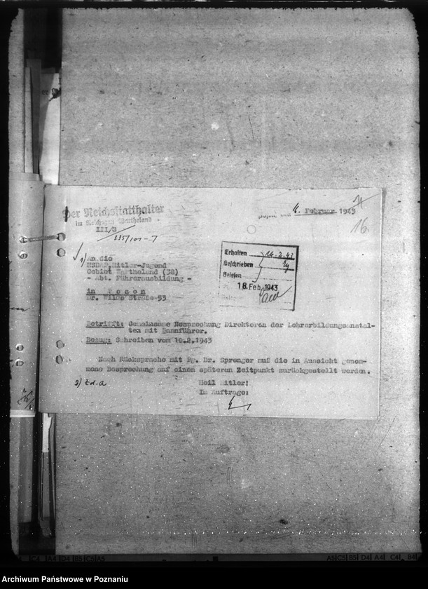 Obraz 20 z jednostki "Zusammenarbeit von Schule und Hitlerjugend. Lehrerbildungsanstalten. Verschulung aus dem Landjahr"