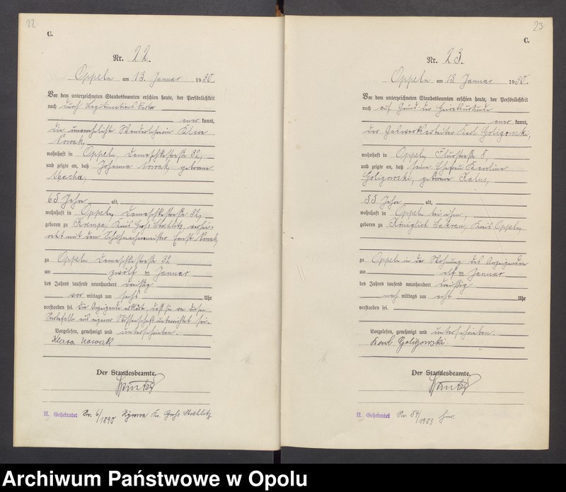 Obraz 16 z jednostki "[Rejestr zgonów] 1930 Tom I Nr 1-423"