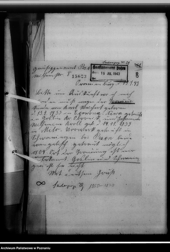 Obraz 12 z jednostki "[Korespondencja w sprawach poszukiwań genealogicznych]"