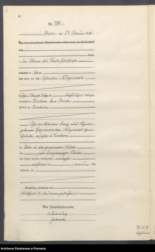 Obraz 8 z jednostki "Księga miejscowa zgonów tom II [Rejestr główny zgonów]"