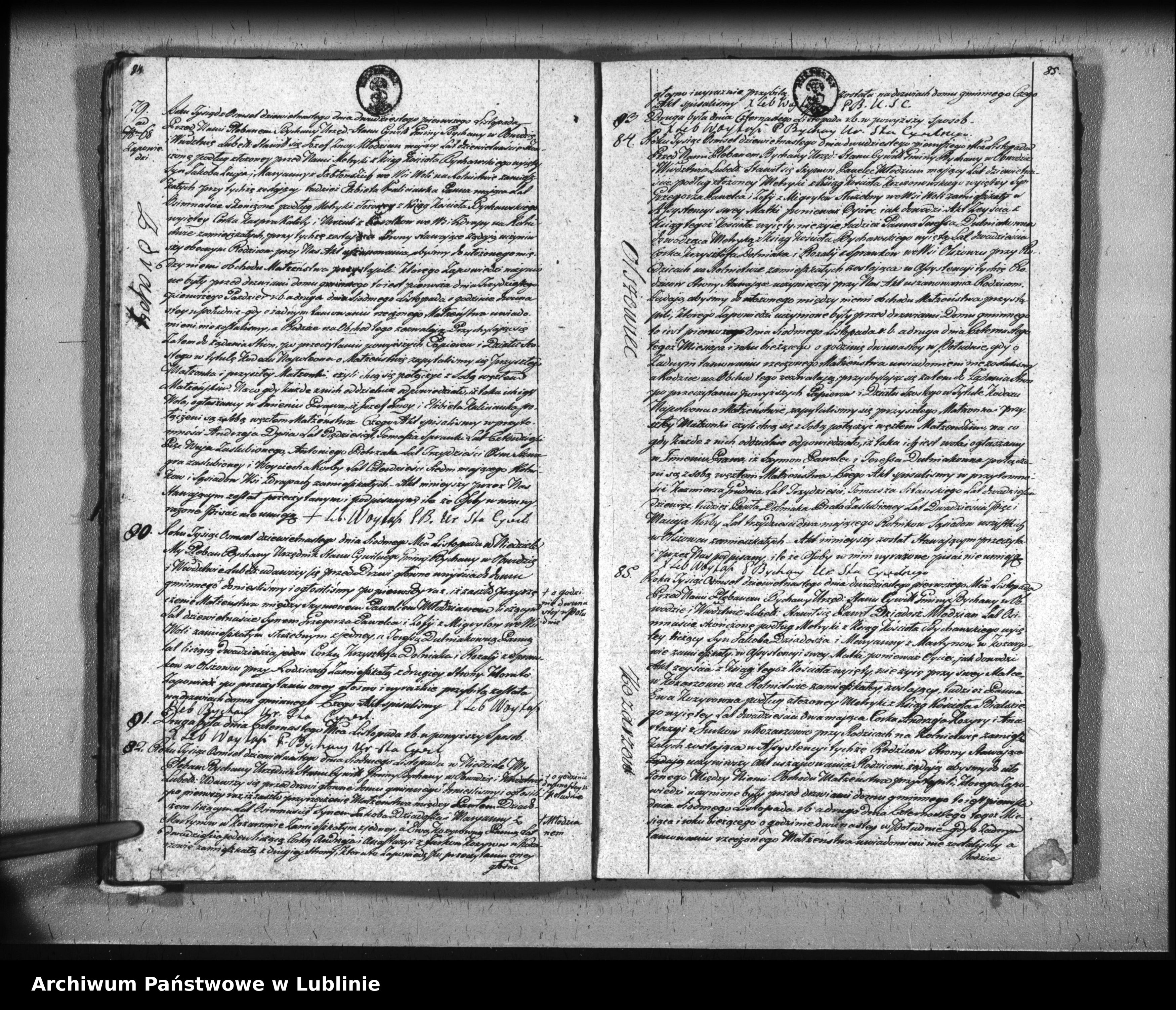 Skan z jednostki: Księga urodzeń, zapowiedzi, małżeństw i zgonów