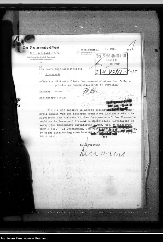 Obraz 5 z jednostki "Finanzpolitik des Landrats in Kempen (Kępno)"