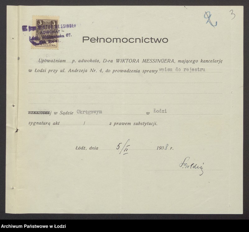 Obraz 5 z jednostki "Dom Agenturowo Handlowy- Pinkus Goldin- sprzedaż surowców włókienniczych na rachunek własny i pośrednictwo tymi surowcami"