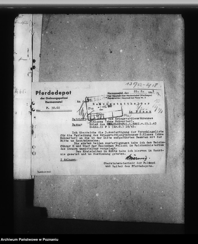 Obraz 14 z jednostki "Kriegsverdienstkreuze- SS. Und Polizei"