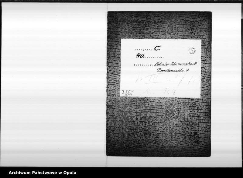 Obraz 4 z jednostki "40. Wahlbezirk Wahllokal: Schule Odervorstadt Breslaustr[asse] 4"