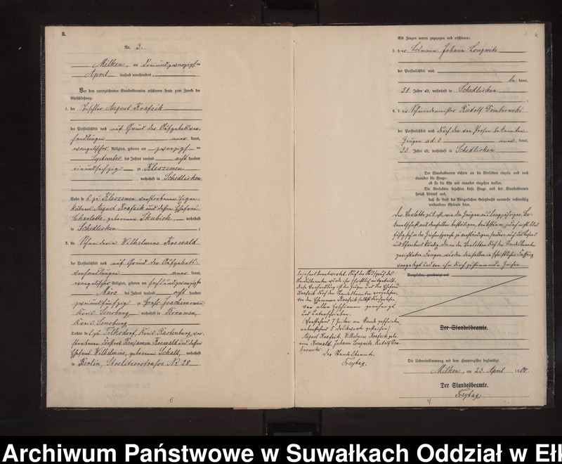 image.from.unit.number "Heiraths-Neben-Register des Preussischen Standes-Amtes Stasswinnen Kreis Lötzen"