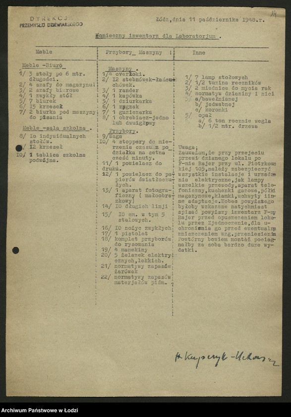 Obraz 20 z jednostki "Dyrekcja Przemysłu Dziewiarskiego; sprawozdania [z działalności]"